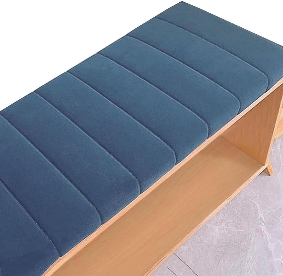 Bankkussen - Zitkussen Tuinbank - Comfortabel Zitten - Antislip Ontwerp - 100x50cm - Blauw Groen