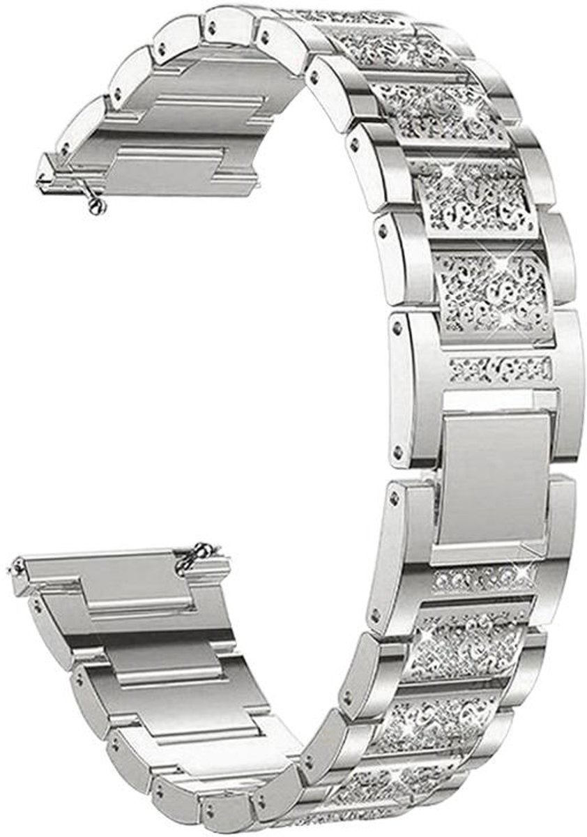 Luxe StrasLuxe Strass Metalen Bandje Geschikt voor Apple Watch - 38/40/41mm