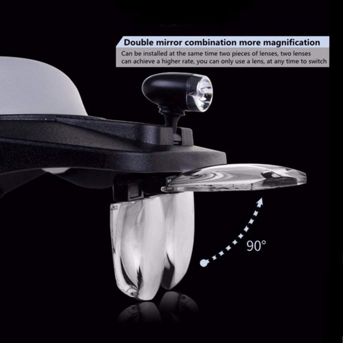 Jhubers - Hoofdvergrootglas - Horlogereparatiegereedschap - 3 LED-lampen - 6