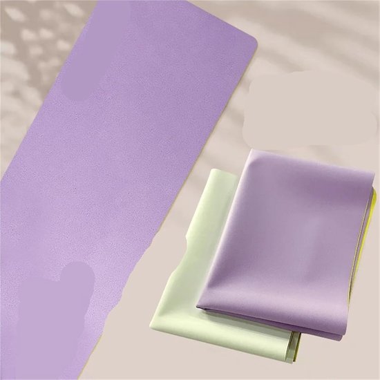 Yogamat Opvouwbaar - Reis Fitnessmat - Thuis Sporten - Antislip Oppervlak - 183 x 68 cm - Geel van Yogamat — afbeelding 3
