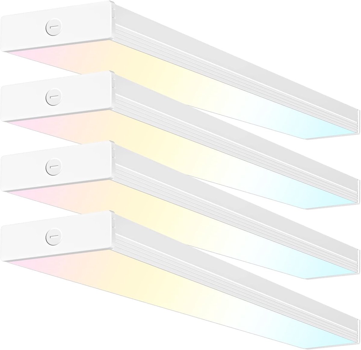LED Wraparound Lampen - Garage Verlichting - Werkplaats Verlichten - 3 Kleuren Instelbaar - 4 Stuks 120cm - Wit