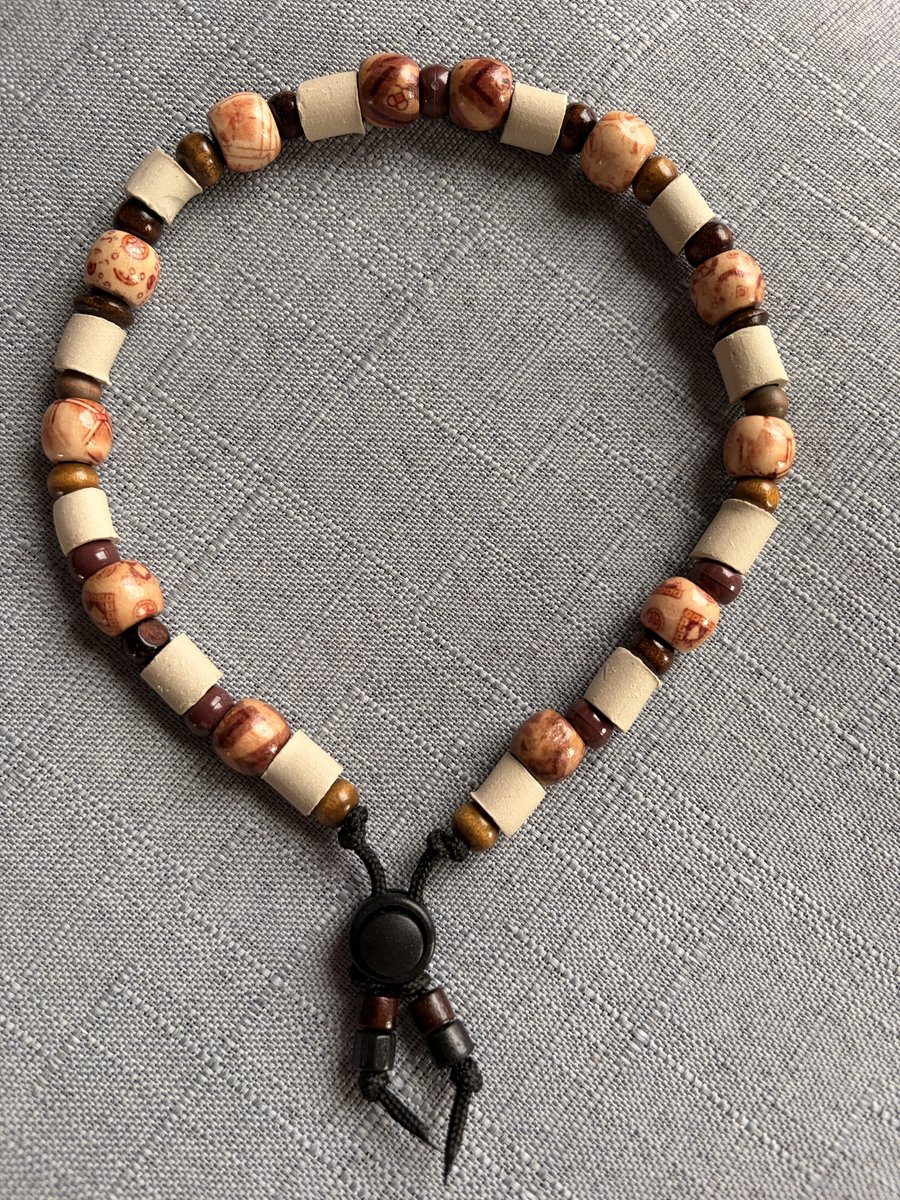 Natuurlijke Keramische Kralenketting voor Honden(anti vlo/teek) – Handgemaakt & Stijlvol-Balou-36/40cm-NaamopKado-Hondensierraad