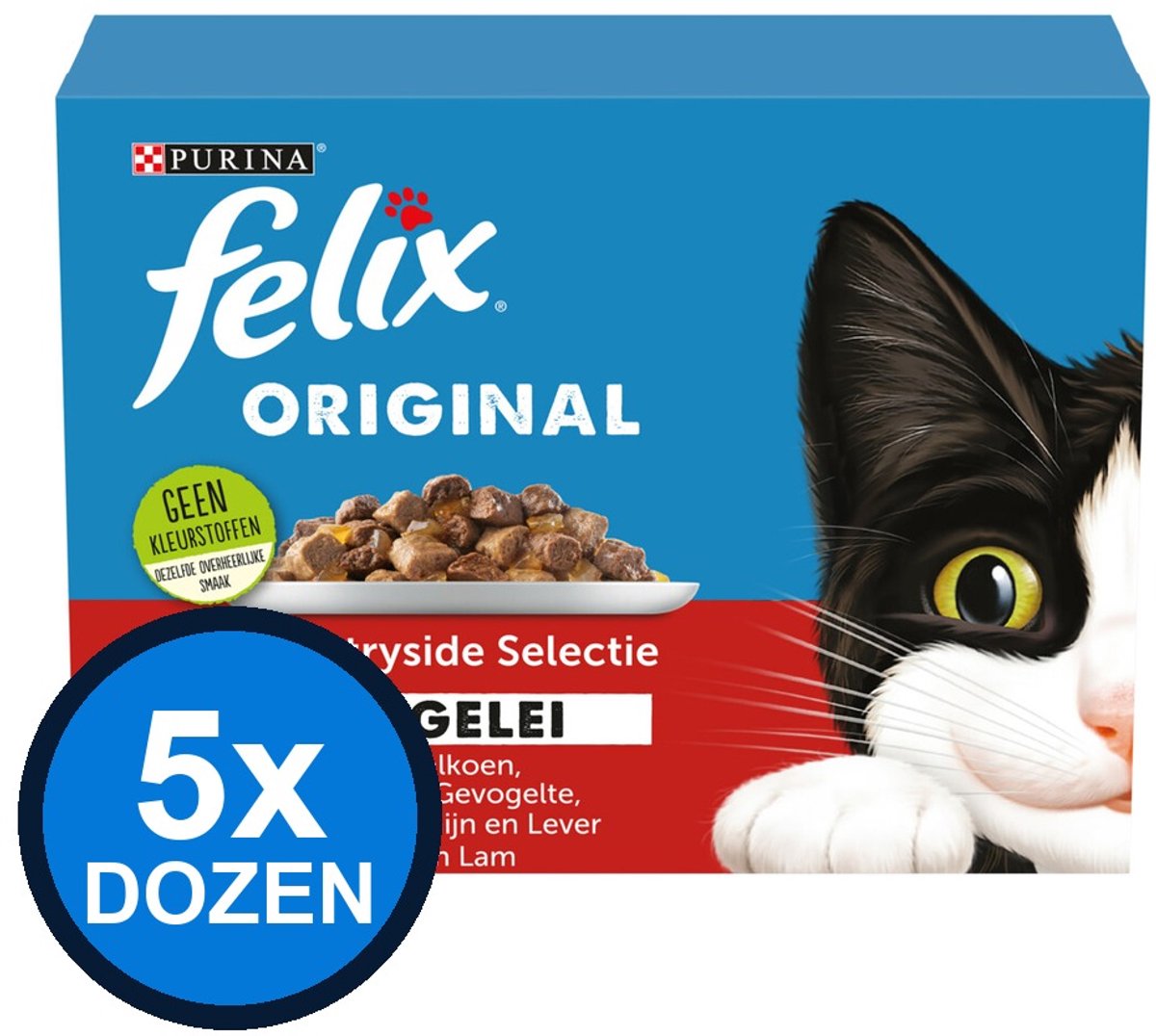 Felix Felix - Original Countryside Selectie in Gelei - Kattenvoer Natvoer - doos 12x85g