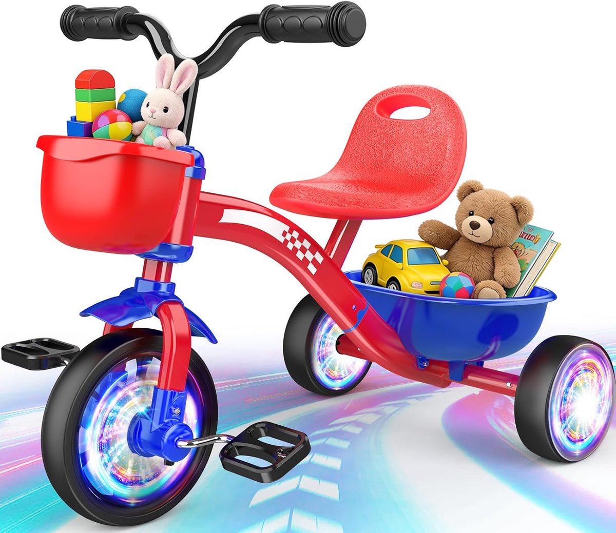 Peuter Driewieler - Loopfiets Baby - Buiten Spelen - Verlichtende Wielen - 1-3 Jaar - Unicorn