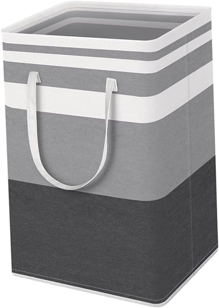 Vouwbare Wasmand - Opbergmand Stoffen - Kleding Opbergen - Verstevigde Handgrepen - 62x40x30cm - Multi