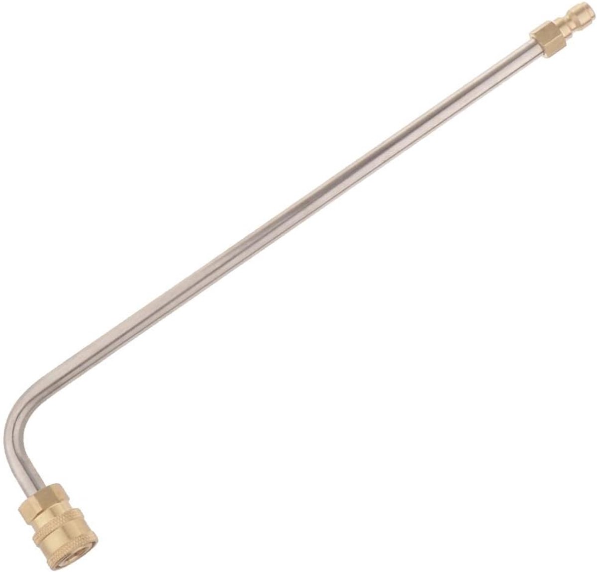 Reinigingsverlenging Hogedrukreiniger - Schoonmaakbuis Hoek - Moeilijke plekken reinigen - 90 graden gebogen - 35cm - Zilver Goud