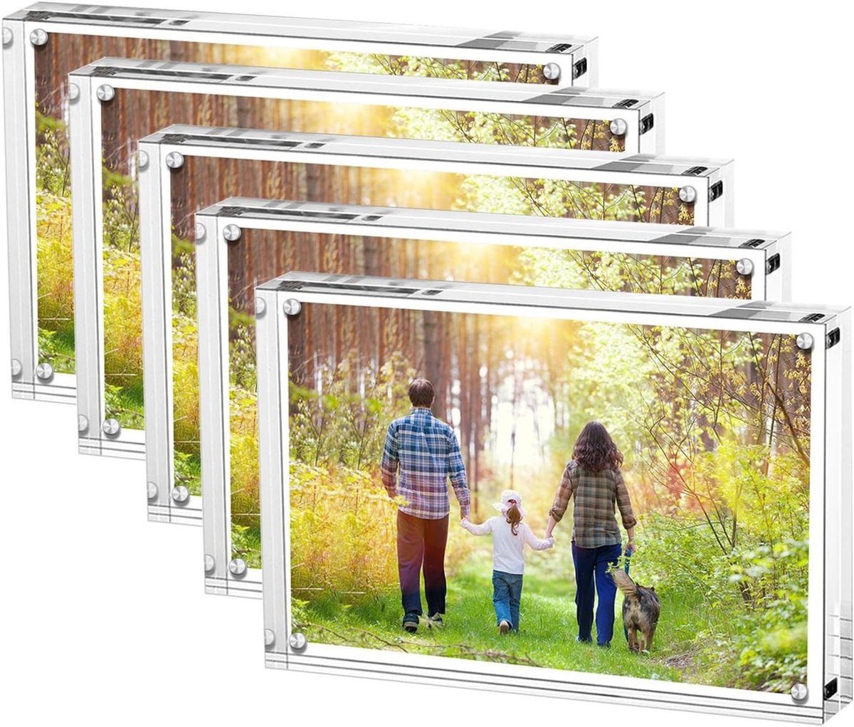 Fotolijst Set - Acryl - Dubbelzijdige Weergave - Sterk en Stabiel - Voor Thuis en Kantoor
