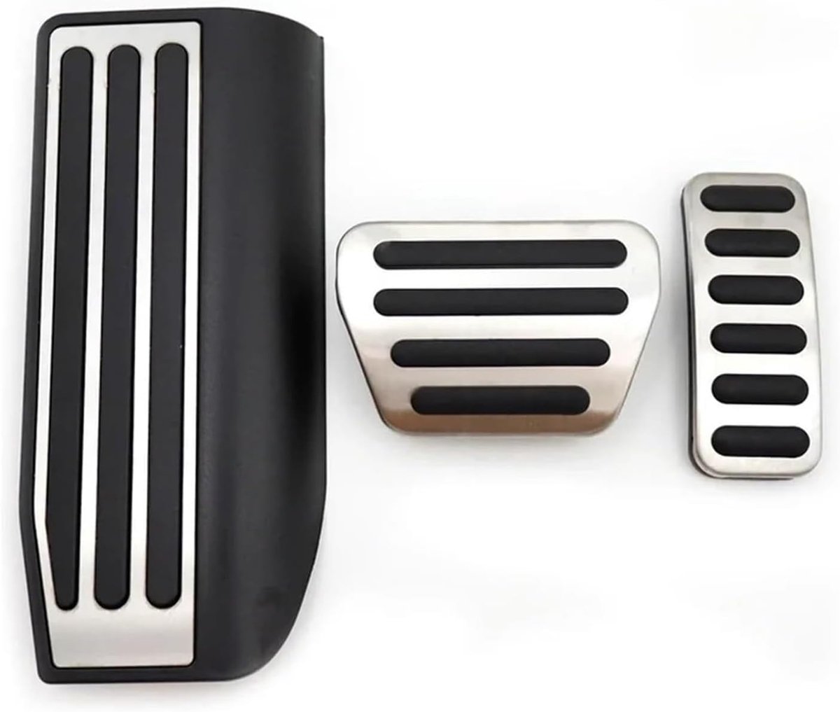 Auto Pedaalhoezen - Voetpedaal Covers - Verbeterde Grip - Zonder Boren - 3 Stuks - Metaallook