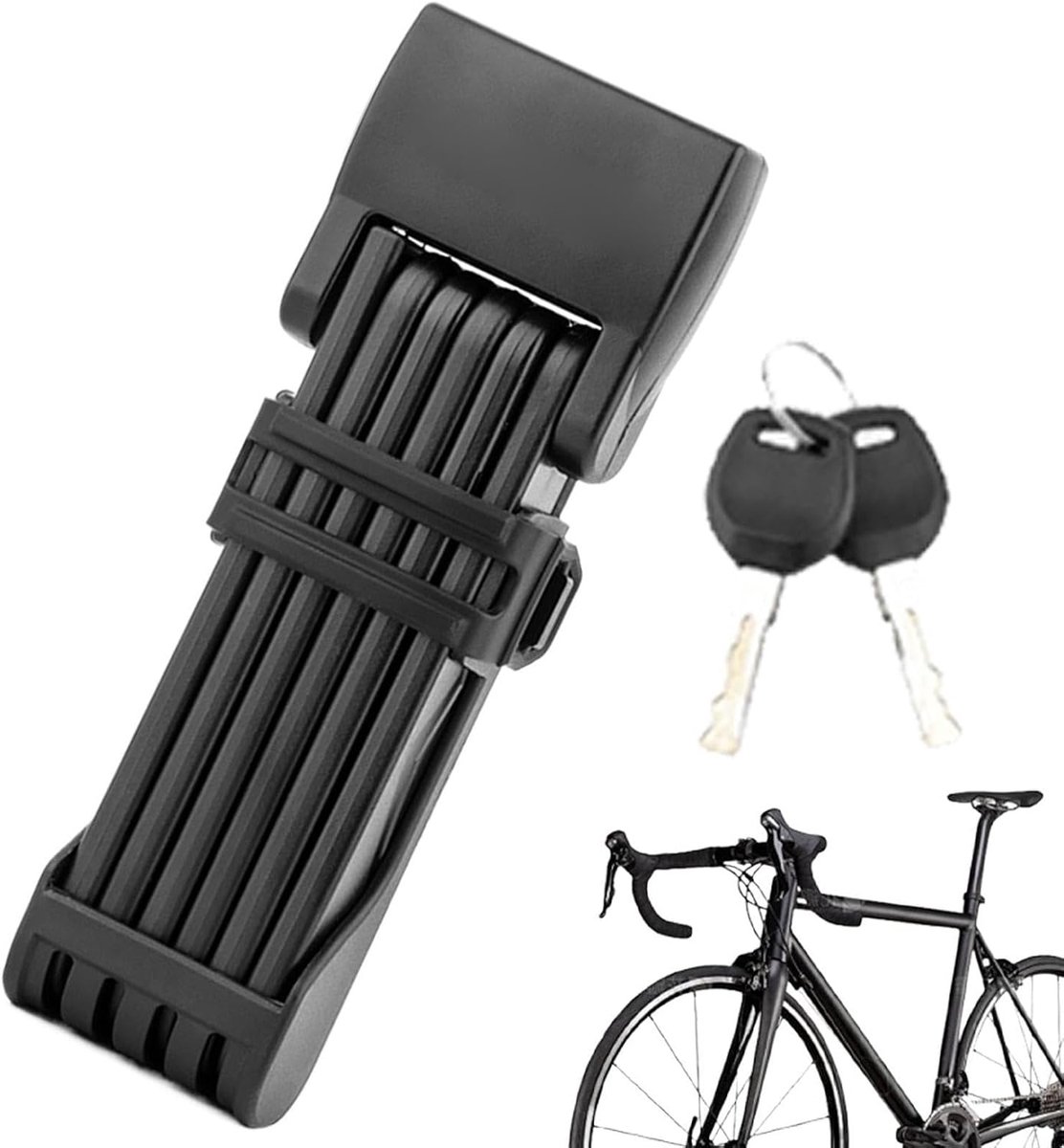 Fietsen slot - Opvouwbaar slot - Diefstal beveiliging - Lichtgewicht ontwerp - 721 g - Zwart