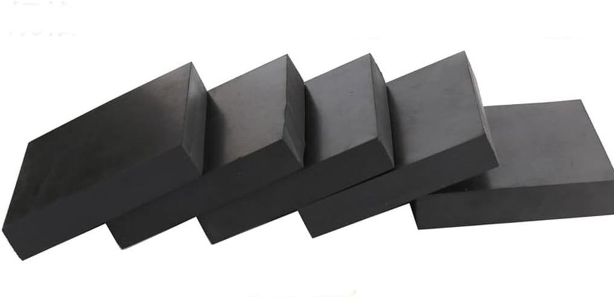 Rubberen Plaat - Demper Pad - Vloer Bescherming - Hoge Temperatuur Weerstand - 50 x 50 mm - Zwart