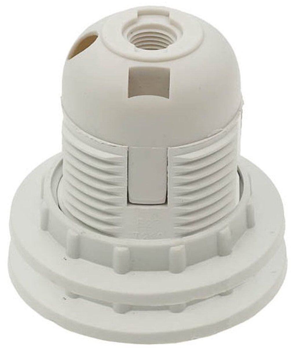 VITO E27 Lamphouder Schroefdraad - Kunststof - Wit - Persverbinding met 2 ringen - E27 fitting