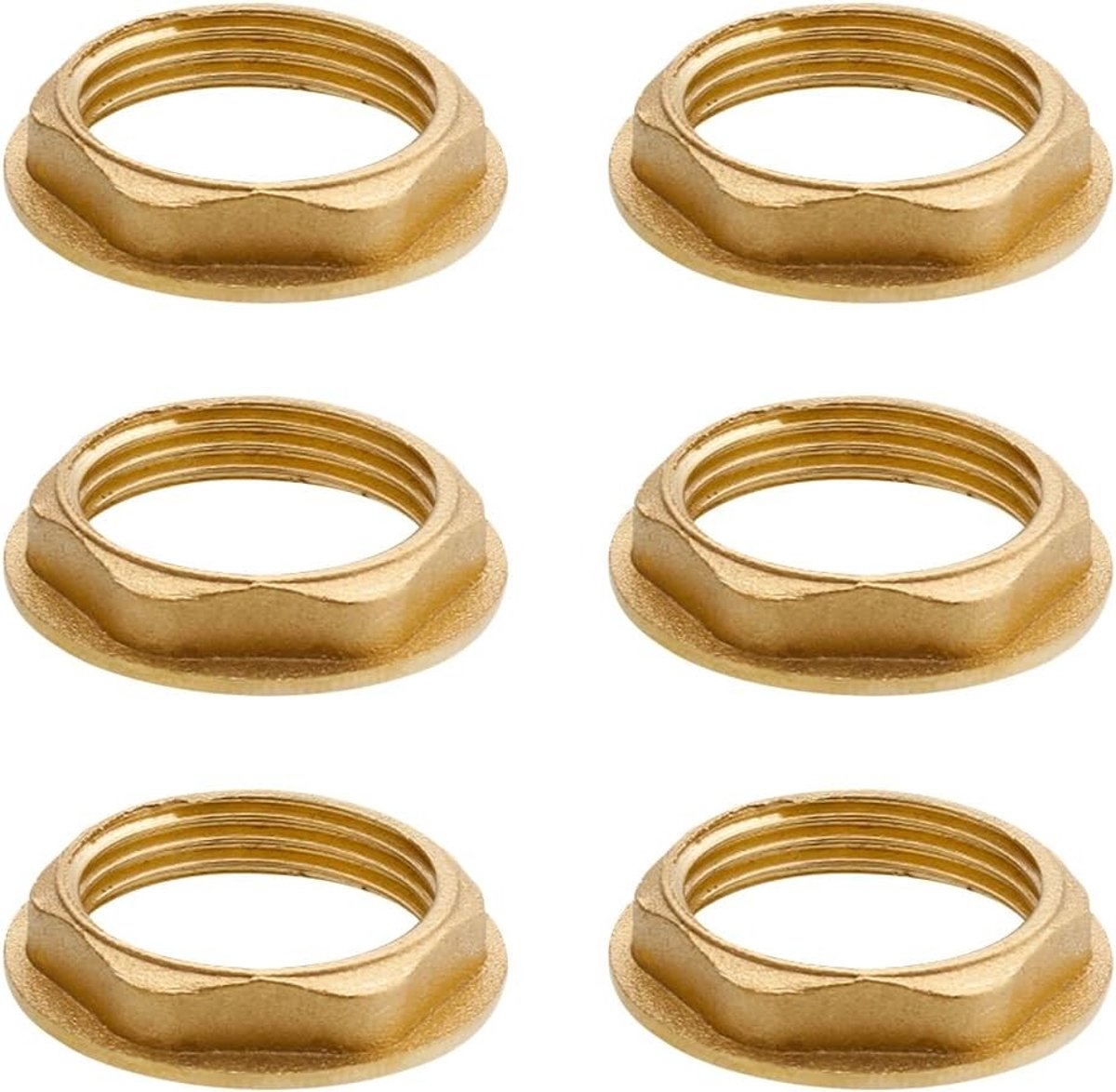 Hex Fuse Moeren 3/8 Inch Flens Draad Messing - Sanitair Fittingen voor Badkamer, Kraan en Wastafel Accessoires