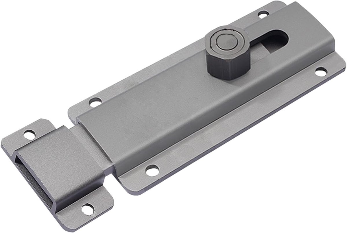 Deurvergrendeling - Schuifdeurslot - Beveiliging Huis - Aluminiumlegering - 9 x 5 x 2 cm - Grijs