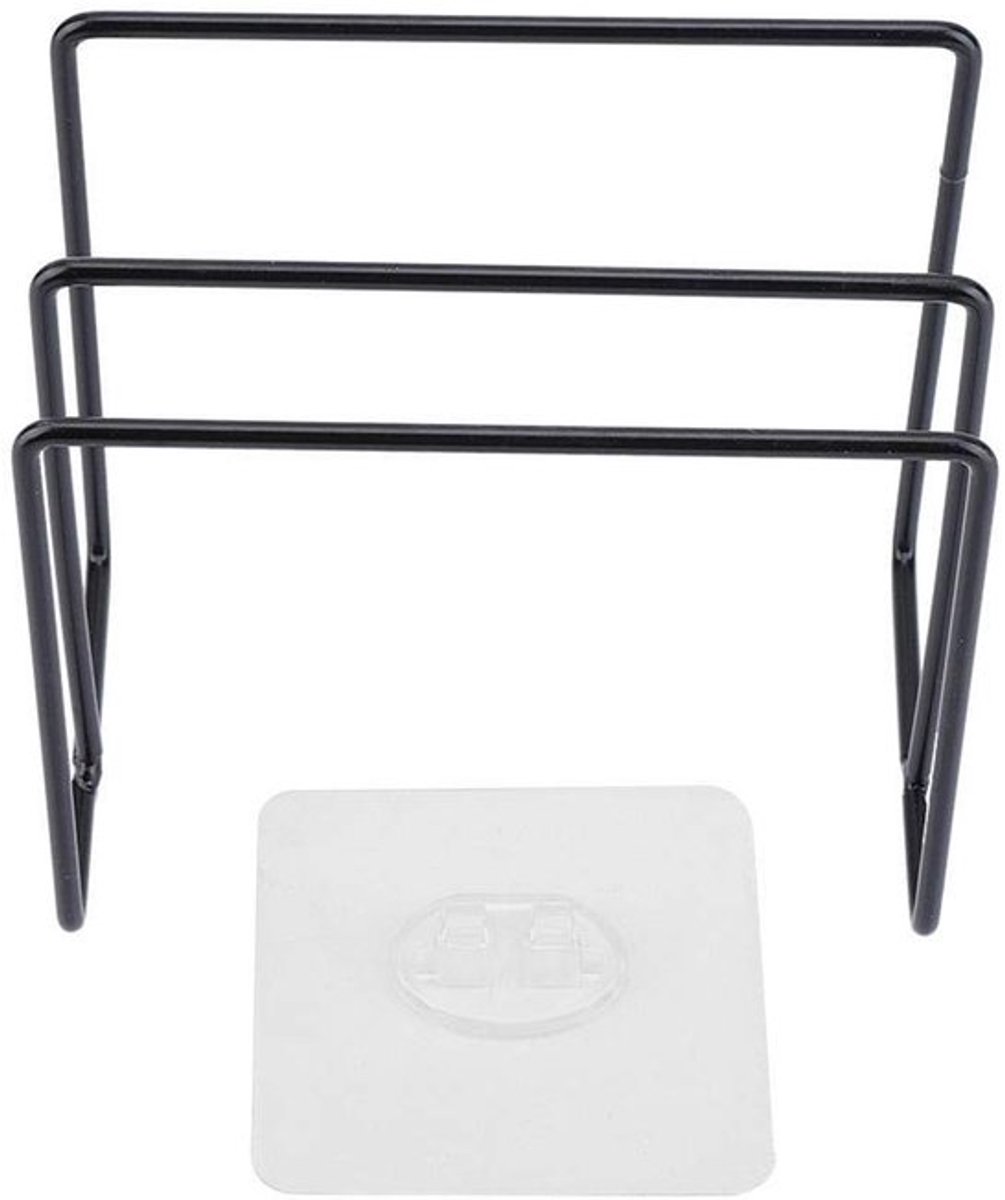 Dailygoody - Snijplankhouder - Wandmontage - Zelfklevend - Zwart - Keuken Organizer