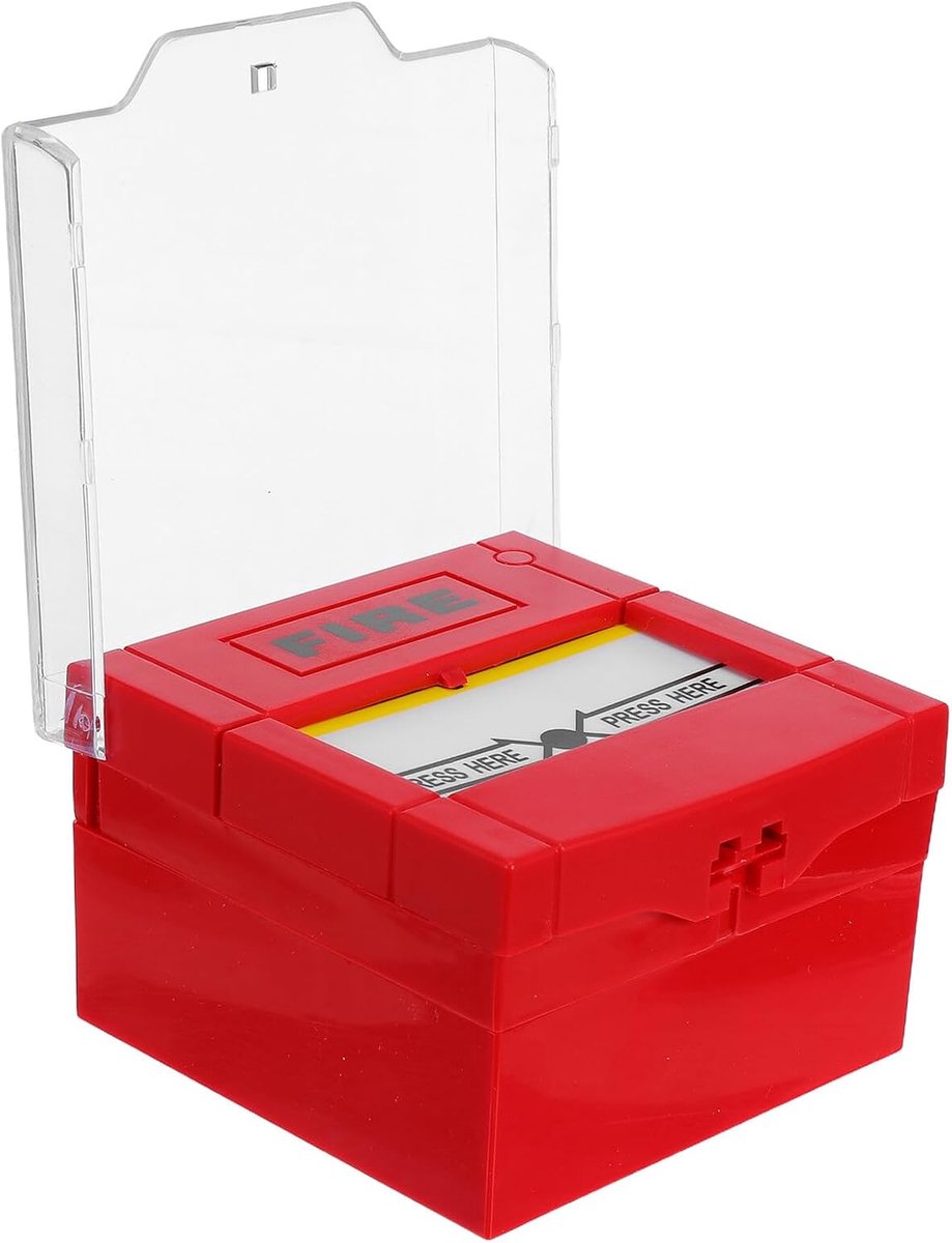 Noodknop Brandalarm - Brandmelder Drukknop - Snelle Evacuatie - Handmatige Reset - 8.6 cm - Rood