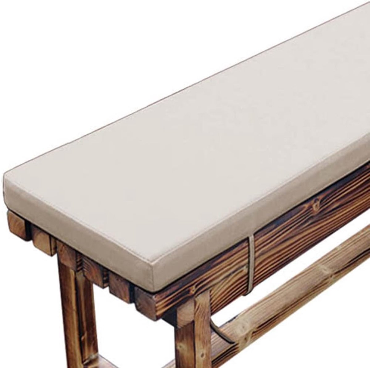 Tuinkussen Bank - Zitkussen Bankje - Buiten Zitten - Waterdicht Dik Schuim - 150x35cm - Beige