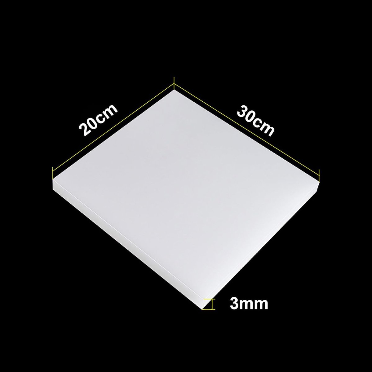 Kunststof Bladbord - Plastic Vel PP Plaat - Keuken Organiseren - Voedselveilig Materiaal - 3mm dik - Wit
