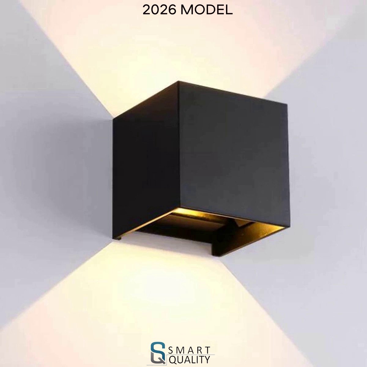 Bol.com Smart Quality LED wandlamp IP65 kubus zwart - indoor & outdoor - 12 Watt - waterdicht - gevelverlichting - Mat zwart - b... aanbieding