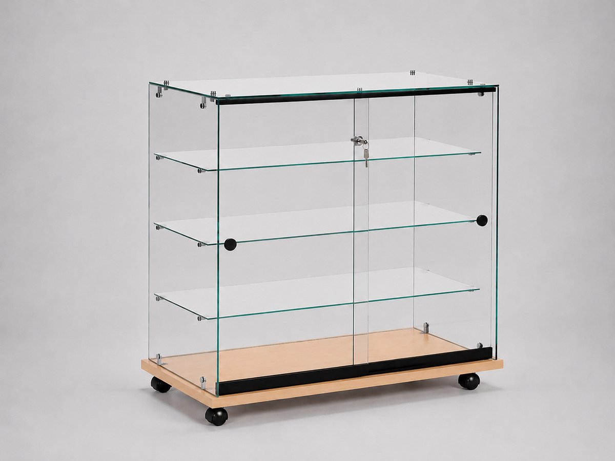 Volglas toonbankvitrine Elegance 146T - beuken