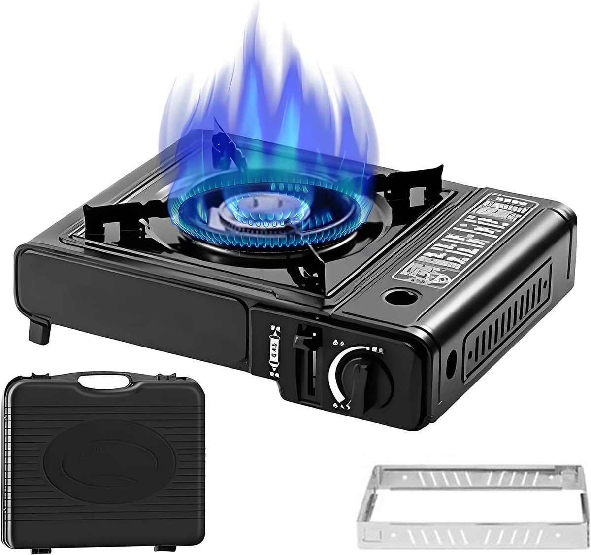 Camping Keuken - Outdoor Kookplaat - Buiten Koken - Winddicht Ontwerp - 34x25.5x8 cm - Wit