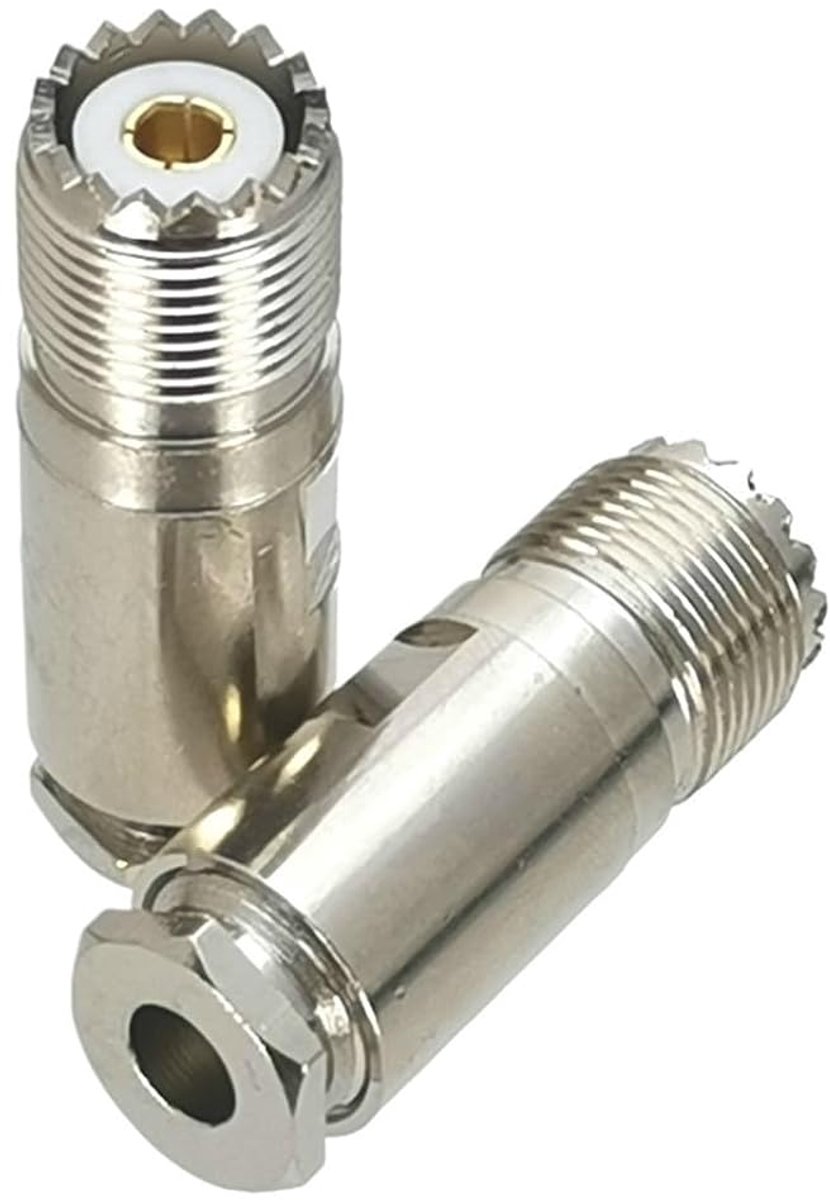 RF Adapter - UHF Connector - Signaal Verbinding - Vergulde Contacten - 50 Ohm - Zilverkleurig