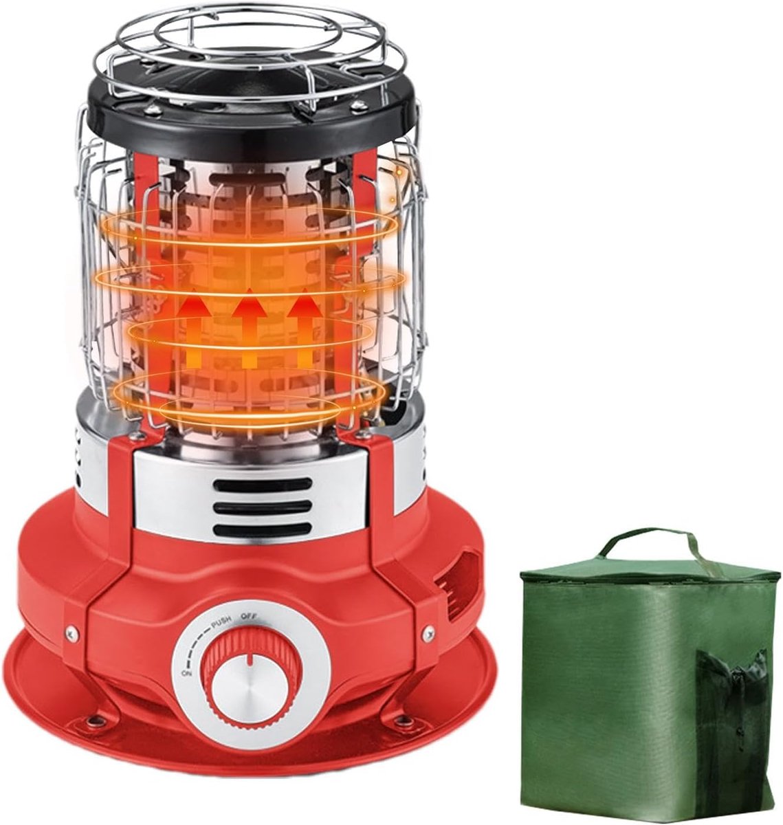 Terrasverwarmer - Buitenverwarming - Buiten Zitten - Snelle Verwarming - 5-10m² - Rood