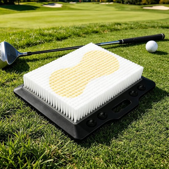 Golf Swing Mat - Trainingshulpmiddel Golf - Chip Shots Oefenen - Realistisch Zandgevoel - 40 cm - Groen van GOLF — afbeelding 3