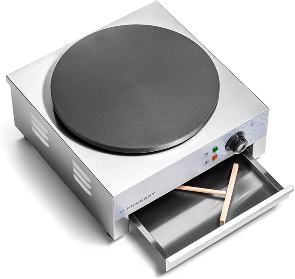 Elektrische Crêpe Maker - Pannenkoekenplaat Apparaat - Lekkere Pannenkoeken Maken - Verstelbare Thermostaat - 3000 W - Zilver