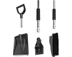 Sneeuwschuiver 3-in-1 - Sneeuwverwijderaar - Auto Vrij Maken - Uitschuifbare Stang - Tot 112 cm - Zilver