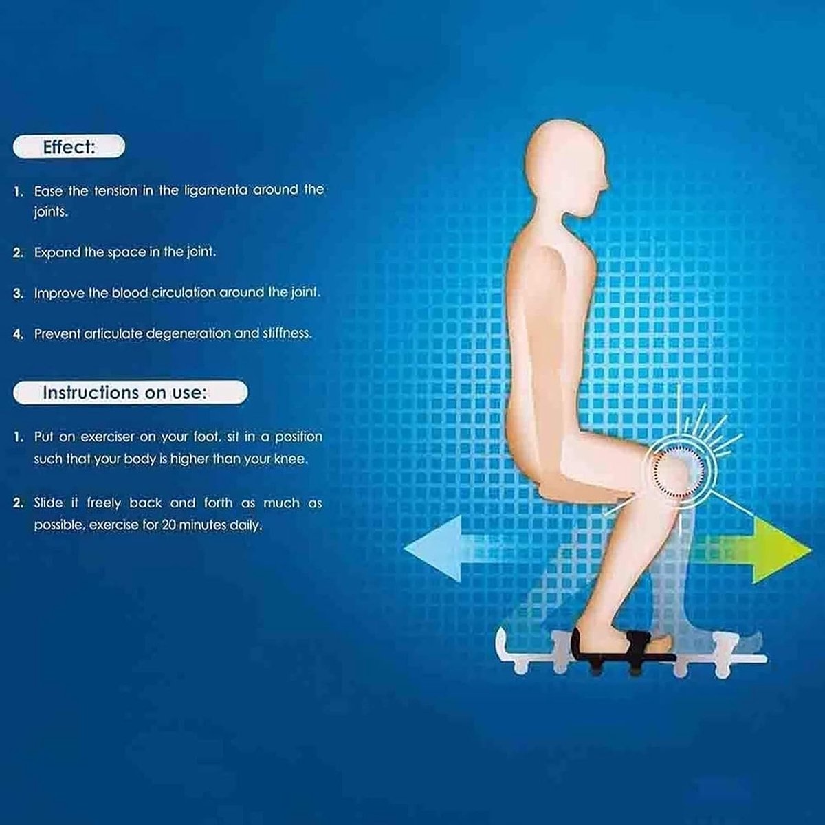Knie Glide Trainer - Been Oefenaar - Revalidatie Na Operatie - Lichtgewicht Geen Montage