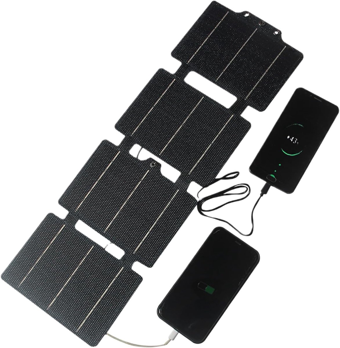 Draagbaar Zonnepaneel - Opvouwbare Charger - Outdoor Opladen - ETFE Technologie - 30 Watt - Zwart