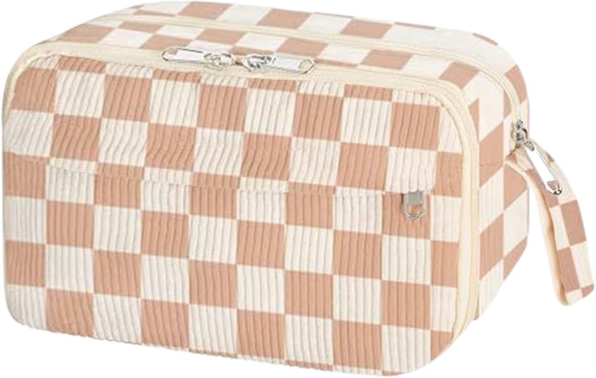Schattig Etui - Pennenzak Organizer - School en Werk - Veelzijdige Vakindeling - 21.5x13.5x9cm - Corduroy
