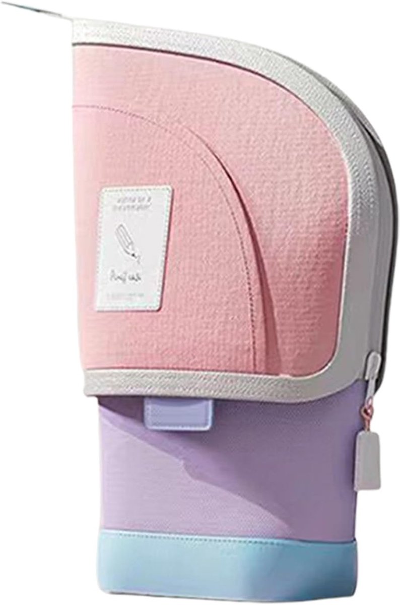 Potlood Etui - Bureau Opbergtas - Schrijfmateriaal Ordenen - Uitschuifbare 2-in-1 - 13x8x22 cm - Roze