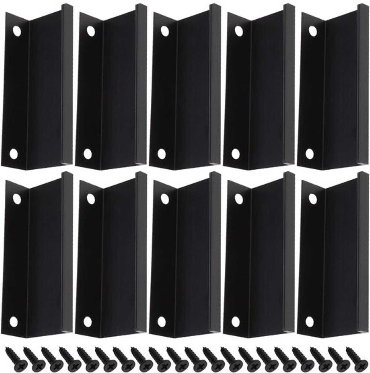 Vt products - Aluminium Vingertrekhandgrepen - Verstevigde kwaliteit - Zwart