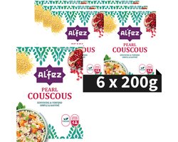 Al’Fez Parelcouscous - 6 x 200 gram - Vegan Couscous - Wereldkeuken - Voordeelverpakking