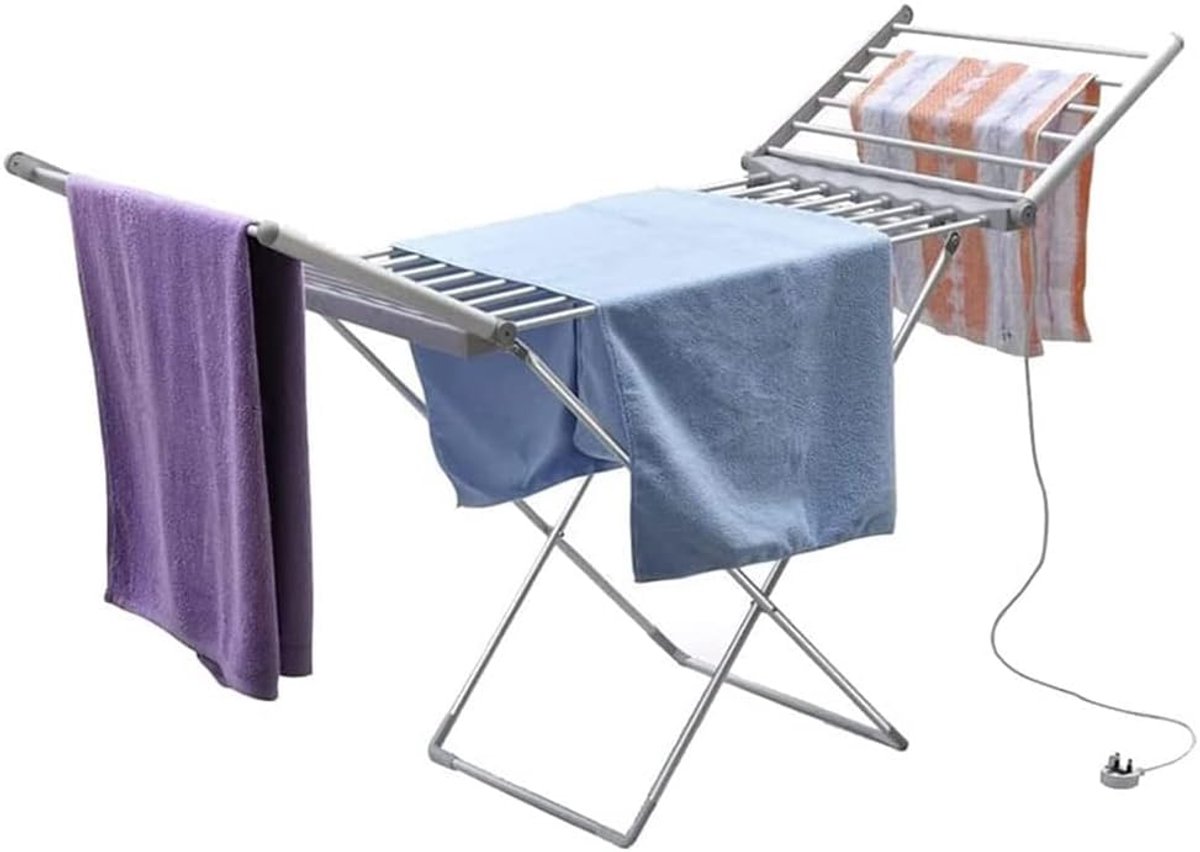 Elektrische Kleding Droger Verwarmd Droogrek Snelle Wasserij Drogen Energiezuinig Ontwerp 147 x 54 x 94 cm