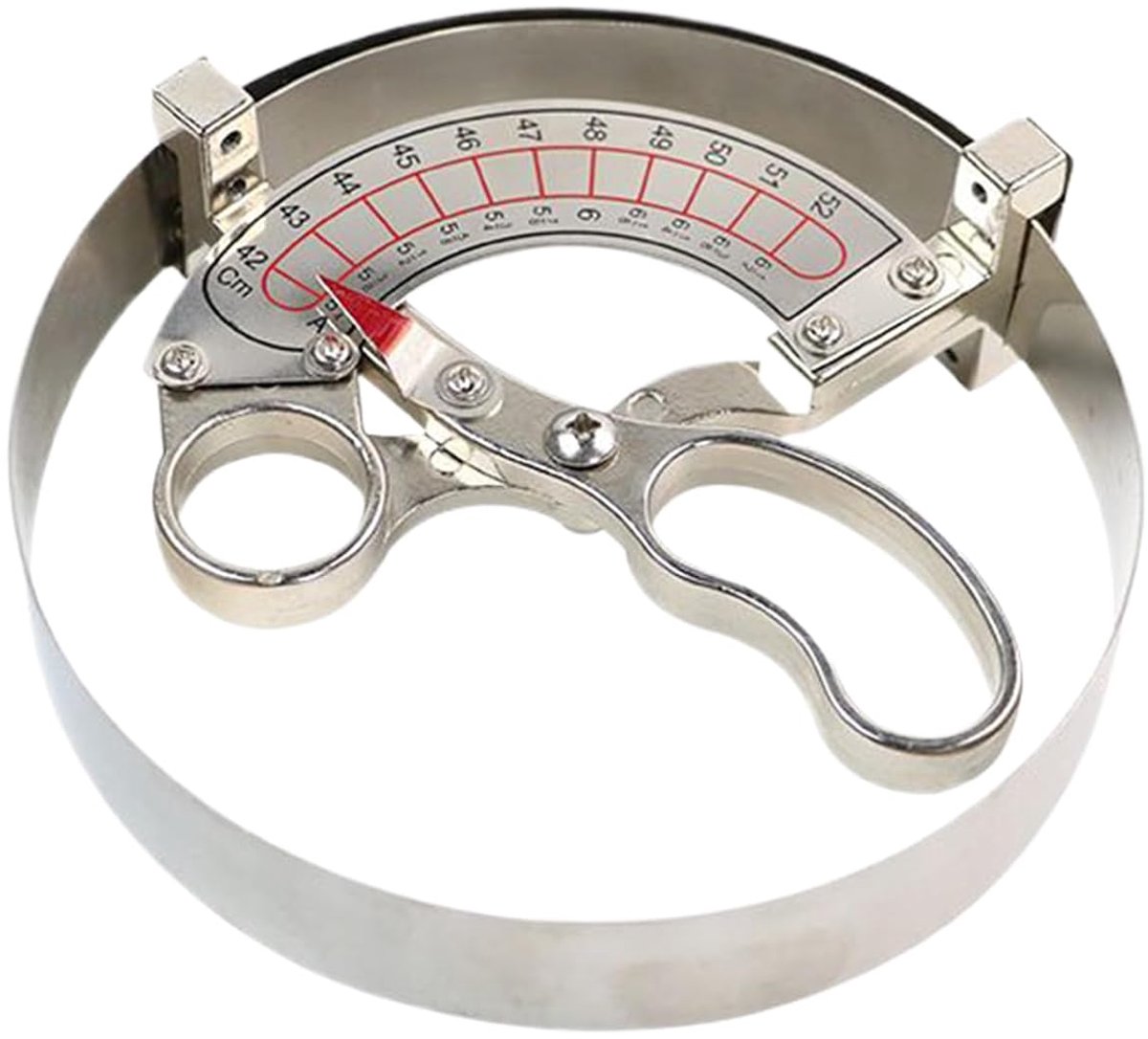 Hoedliniaal Hoofdomtrek - Meetinstrument - Hoeden Maken - Nauwkeurige Schaal - 42-62 cm - Zilverkleurig