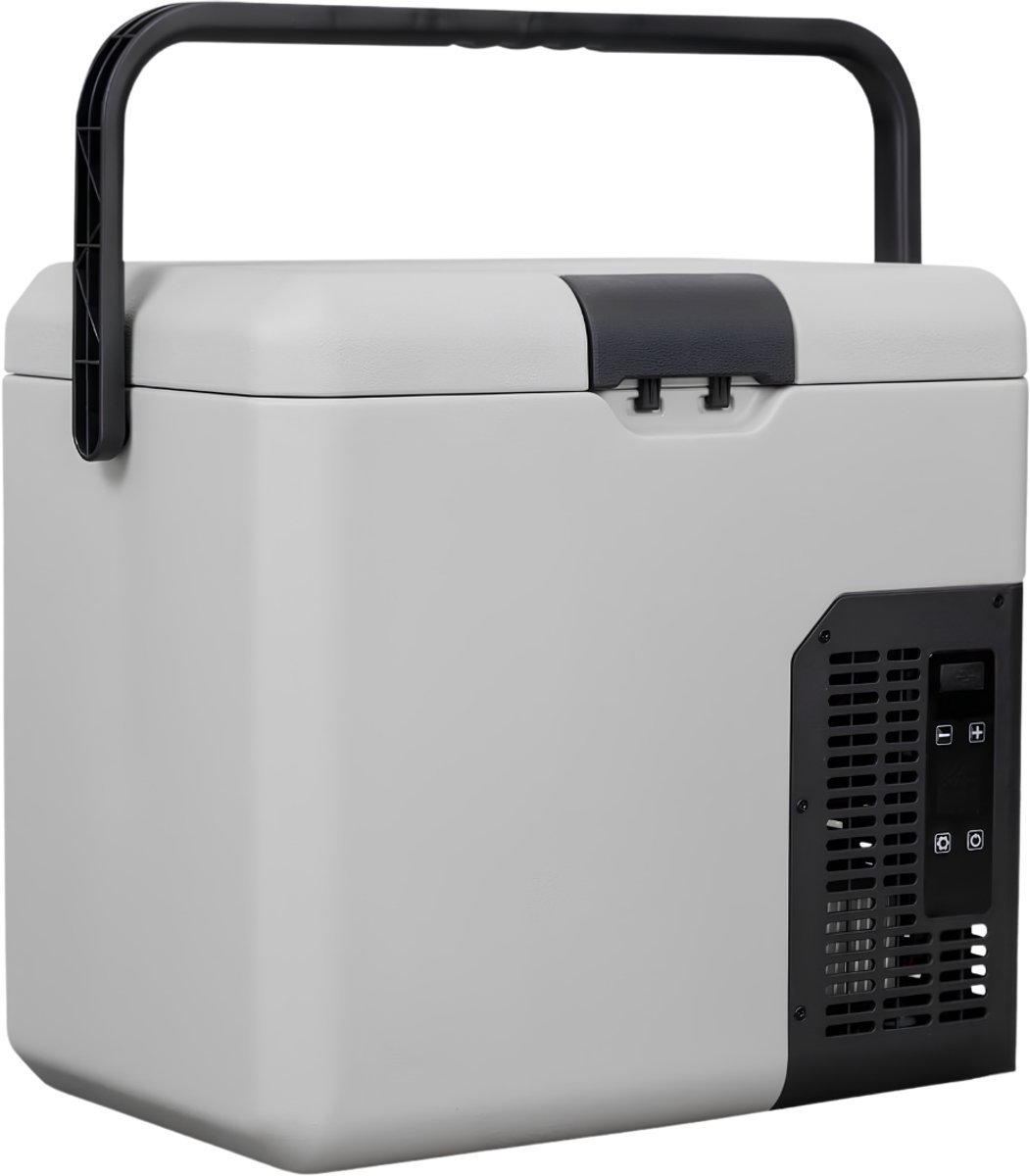 JCP® Koelbox - 18L - Compressor Koelbox - Auto Koelkast - Zwart en Grijs - 48cm x 33cm x 42cm