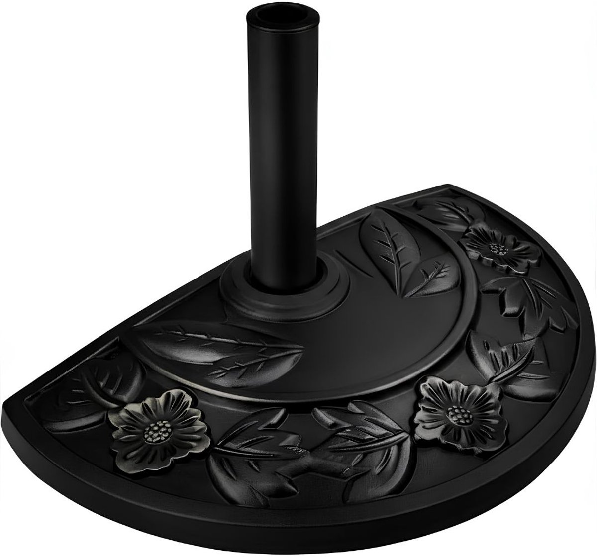JCP® Parasolvoet - Parasolvoet Vulbaar - Parasolvoet Verrijdbaar - Zwart - 50cm x 31cm x 31cm
