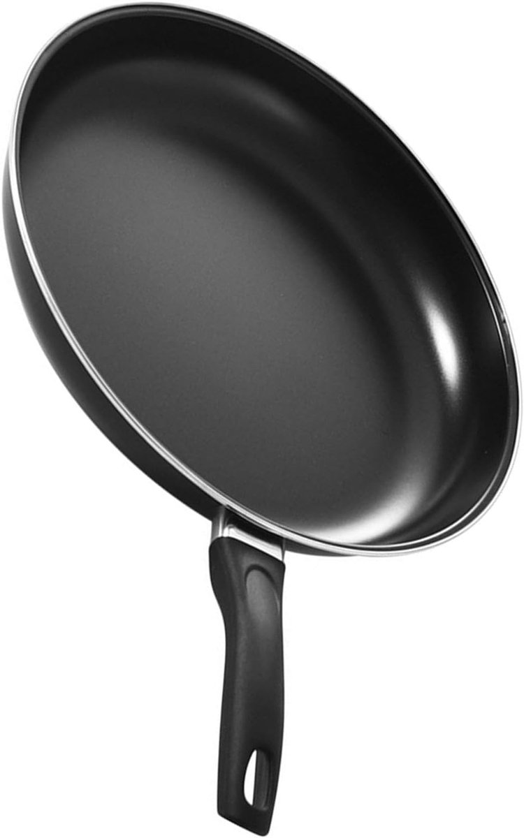 Ronde Koekenpan met anti-aanbaklaag Dagelijks koken Gelijkmatige warmteverdeling 20 cm Zwart