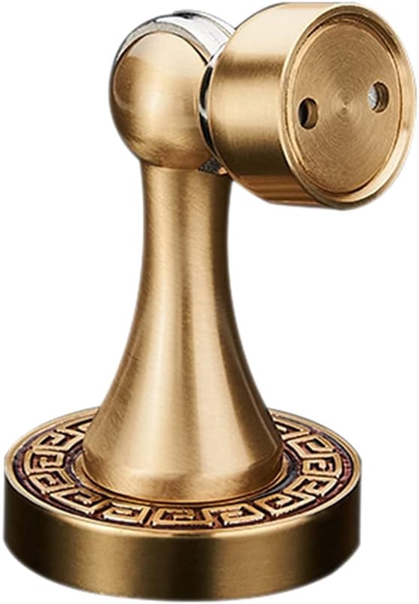 Magnetische Deurstophouder - Deurstopper - Deur Open Houden - Messing Veerbuffer - 105 mm - Goud