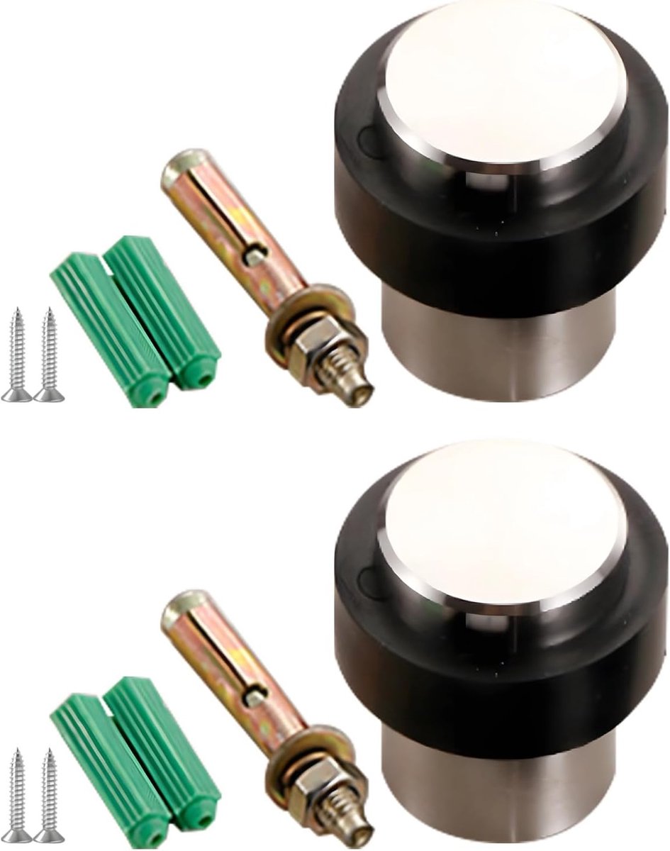 Gouden Deurstoppers - Set van 2 - Muren Beschermen - Zonder Boren - 46 cm Hoog - Goud