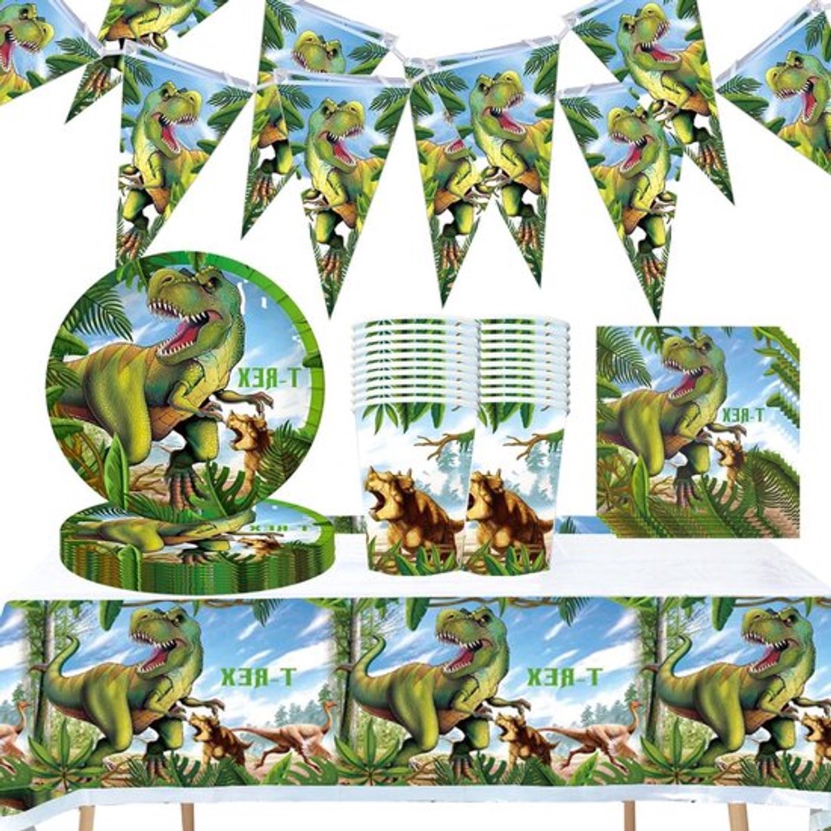 Bestek en bekERS dinosaur-themed set inovra plus 71 stukken