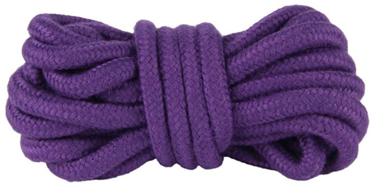 Zeloria Bondage Touw 10 Meter – Zacht Katoenen Bondage Rope 8 mm – Shibari Touw – BDSM Touw – Paars