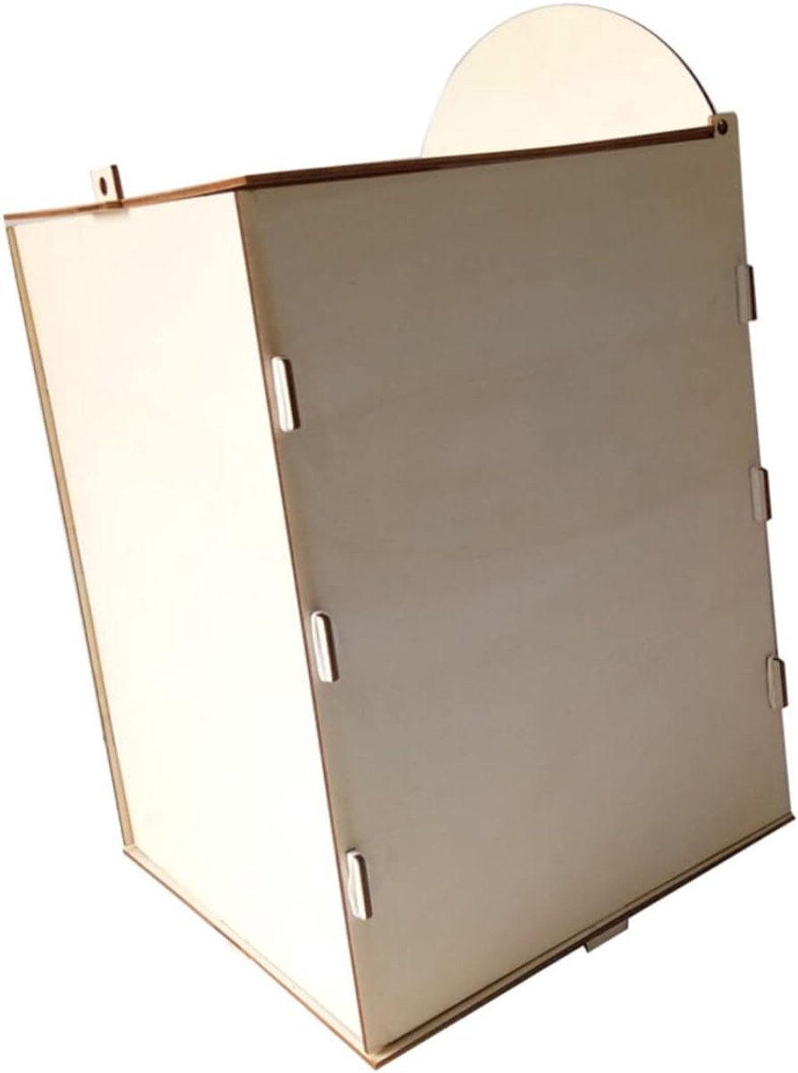 Houten Brievenbus - Donatiebox Spaarpot - Bruiloft Decoratie - Rustiek Artistiek Ontwerp - 33 x 20 cm - Houtkleur