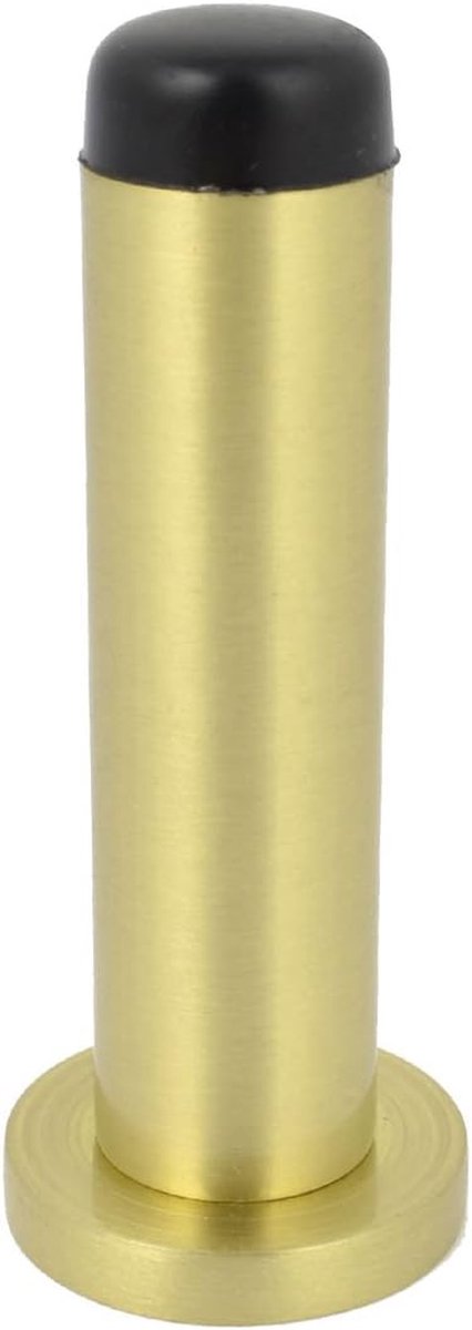 Vloergemonteerde Deurstop - Deurstopper Buffer - Bescherming van muren - Stevig metalen ontwerp - 77 mm hoog - Goudkleurig