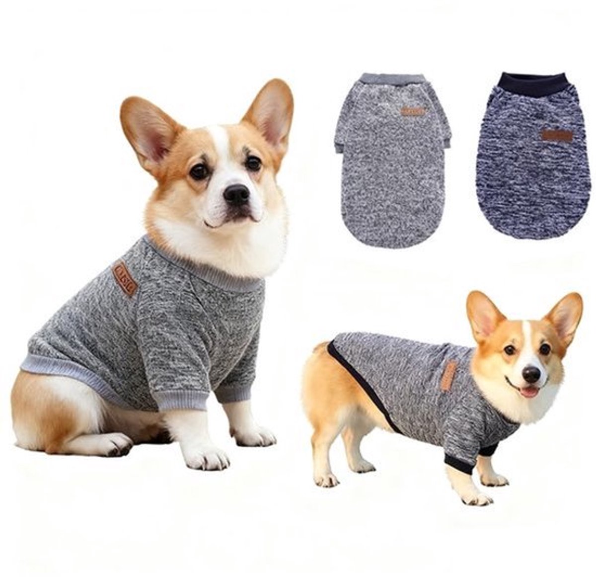 Jhubersproducts - Hondenjas van fleece - Hondenpullover - 2-delige