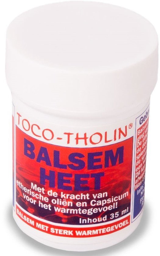 Toco-Tholin Balsem Heet 35 ml met sterk warmtegevoel.
