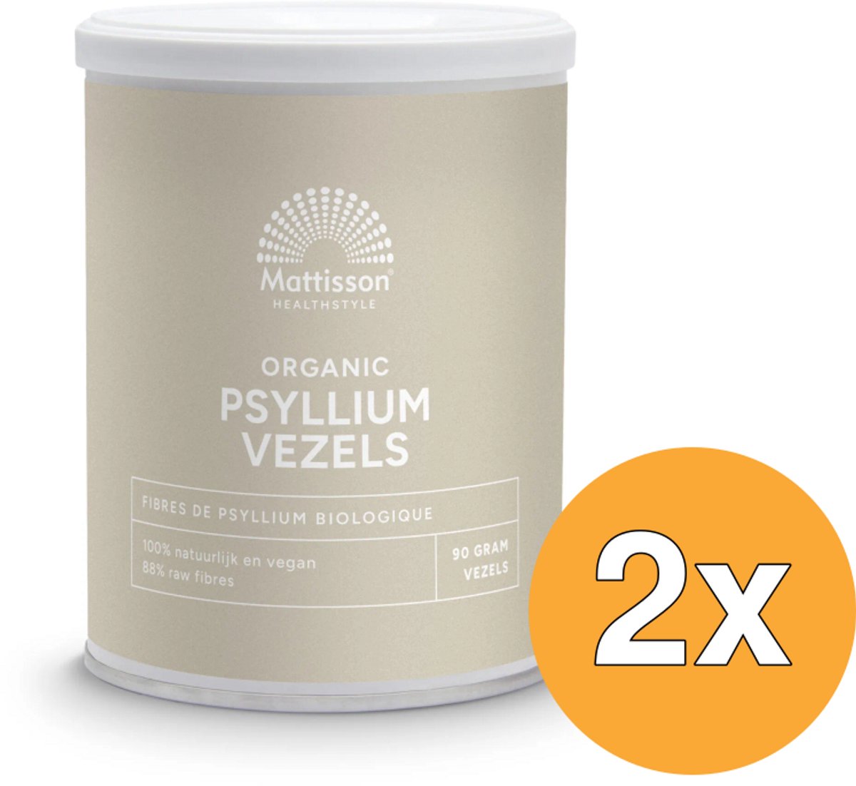 2x Mattisson Psyllium Vezels Biologisch Bio (90 gr)
