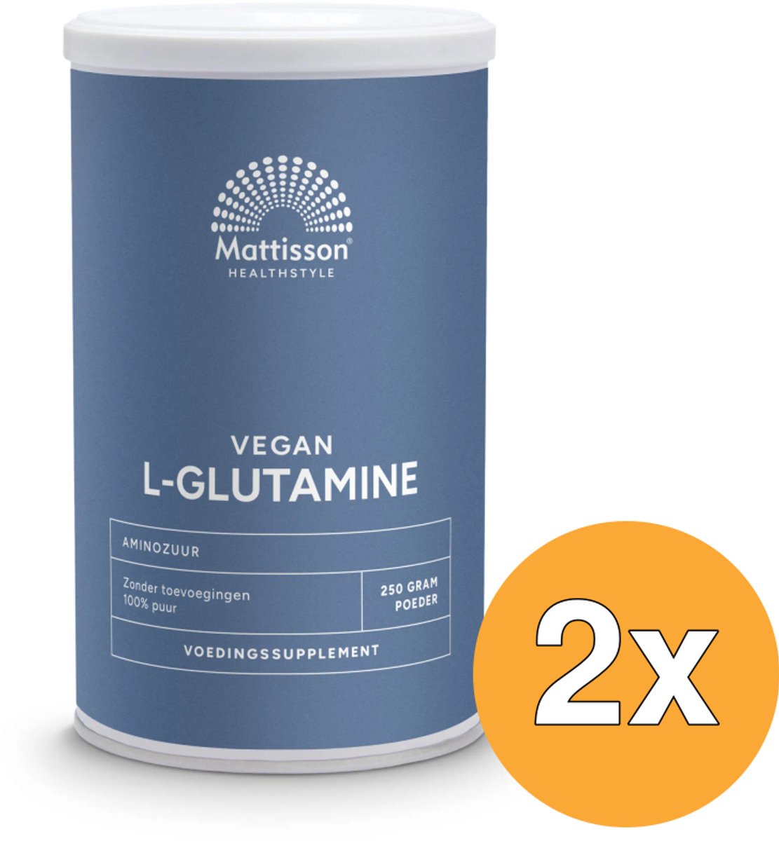 2x Mattisson L-Glutamine Poeder (250 gr)